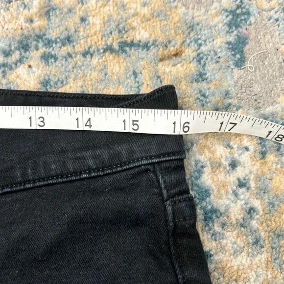 AGOLDE 90s Short Mid Rise Loose Boyfriend-fit cut-off Long Shorts Black 30 - Picture 7 of 9